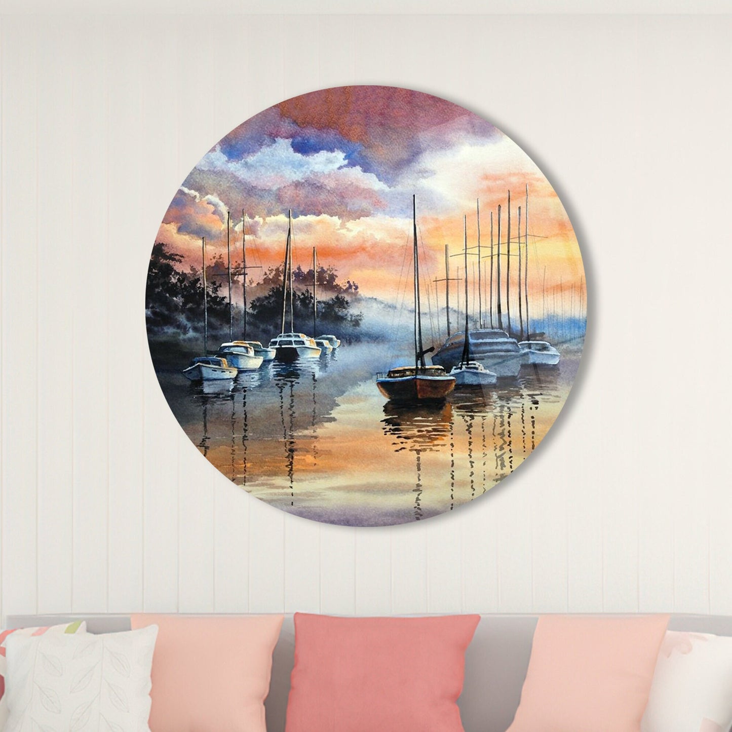 Nature Landscape Soft Tones Glass Wall Art