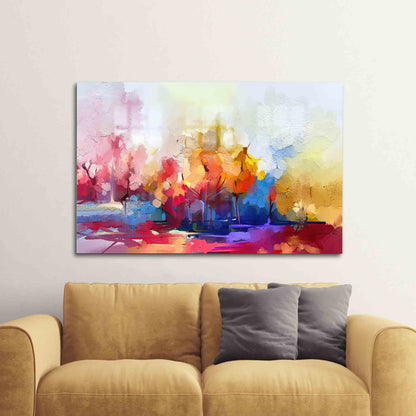 Abstract Forest Nature-inspired Glass Wall Art