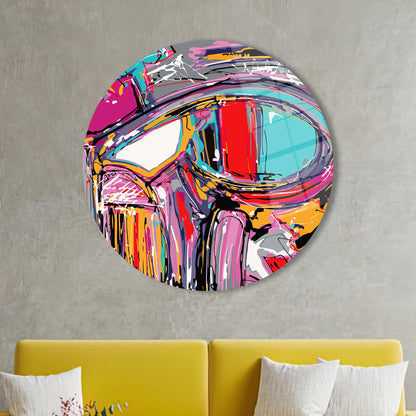 Abstract Colorful Glass Wall Art