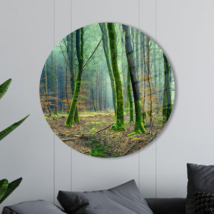 Green Jungle Forest Trees Glass Wall Art