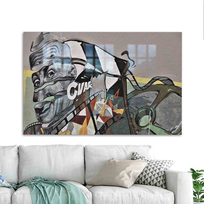 Abstract Man Surrealism Printing Glass Wall Art