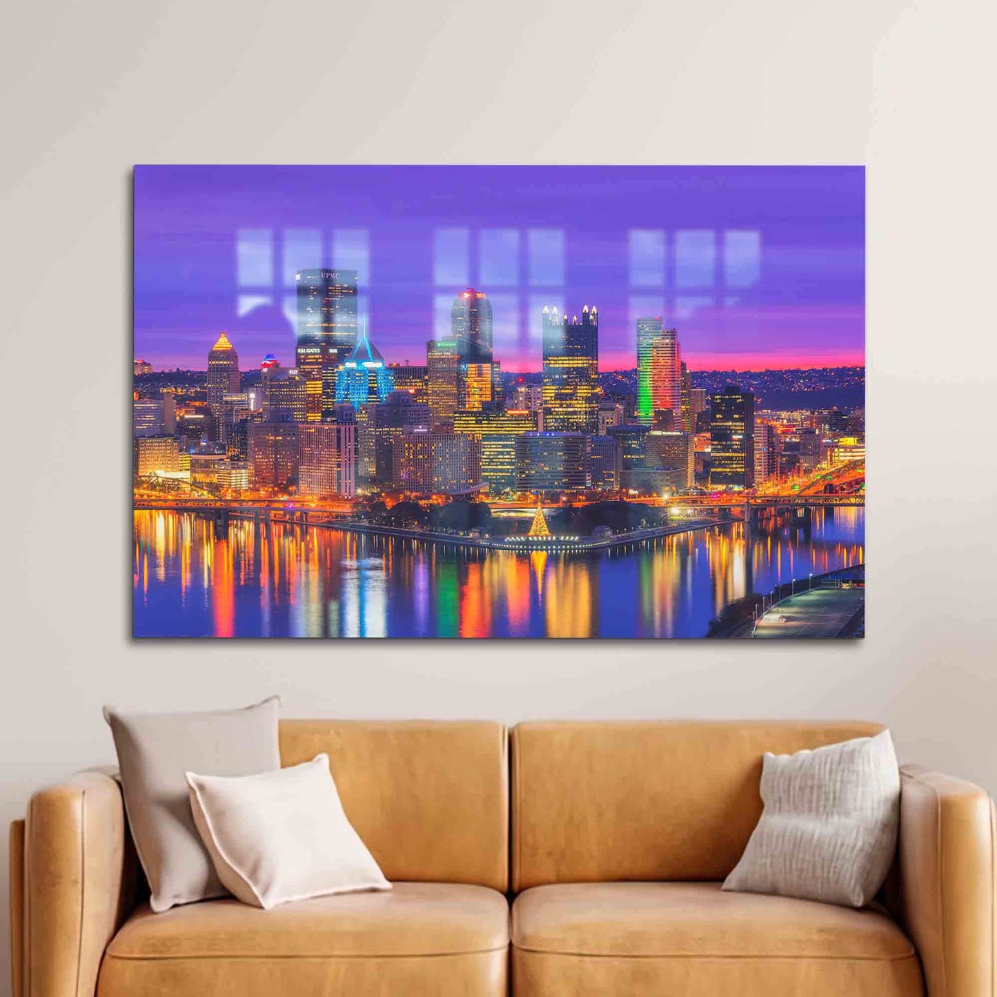 Pittsburgh Skyline North Shore Glass Wall Art