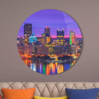 Pittsburgh Skyline North Shore Glass Wall Art