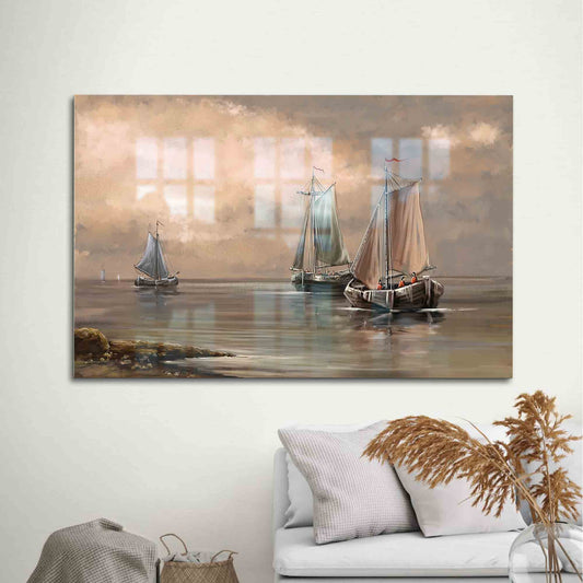 Vintage Tempered Glass Art: Sea Lover Gift Wall Decoration