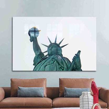 Statue Liberty Glass Wall Art