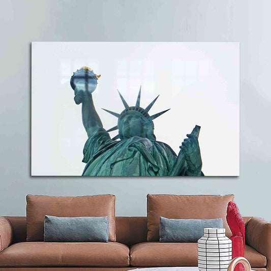 Statue of Liberty Glass Art Wall Decoration, Tempered Glass Mural