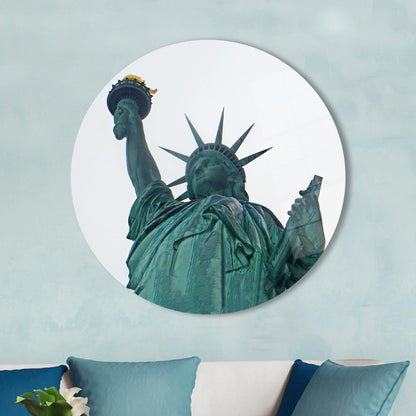 Statue Liberty Glass Wall Art