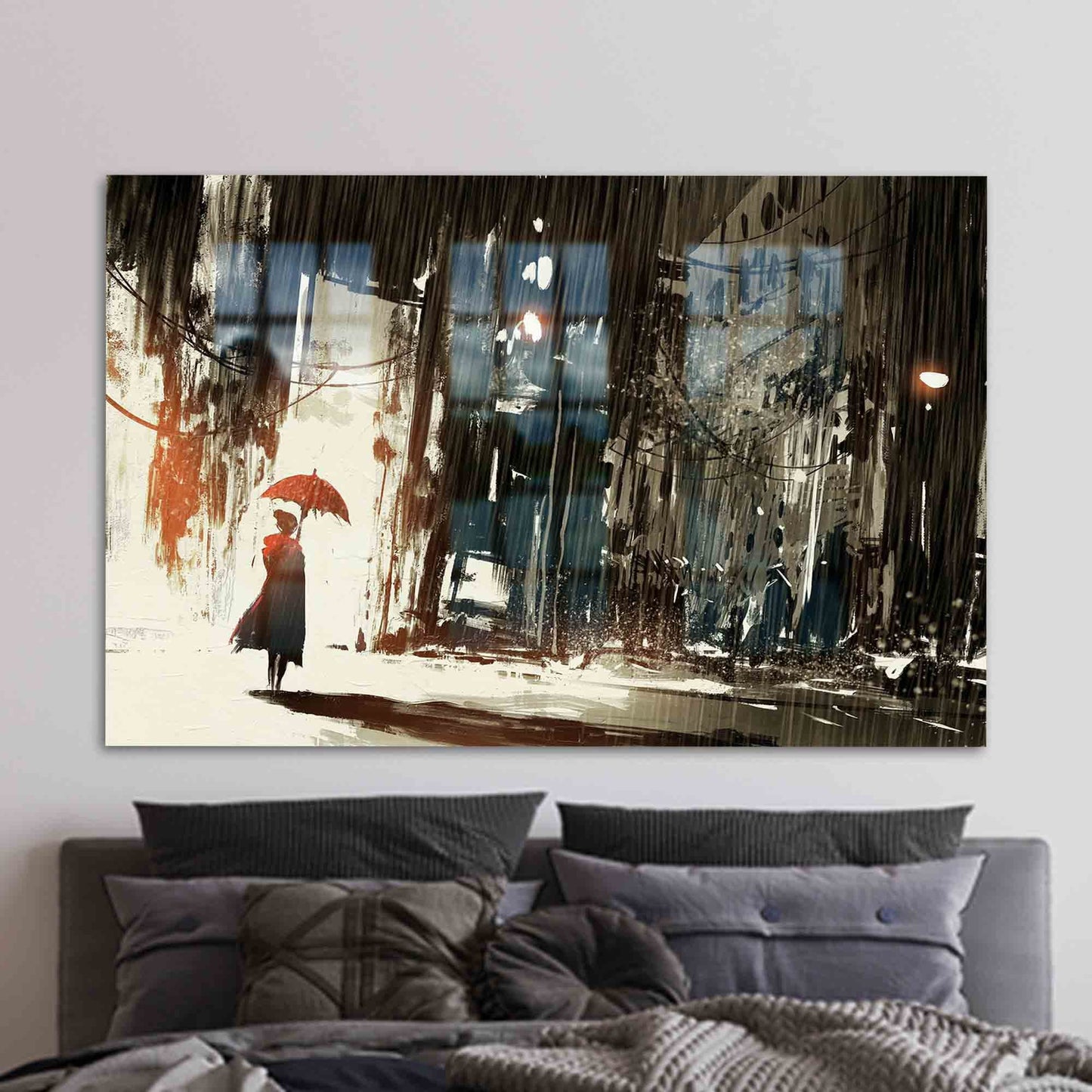 Cityscape Clear Glass Wall Art