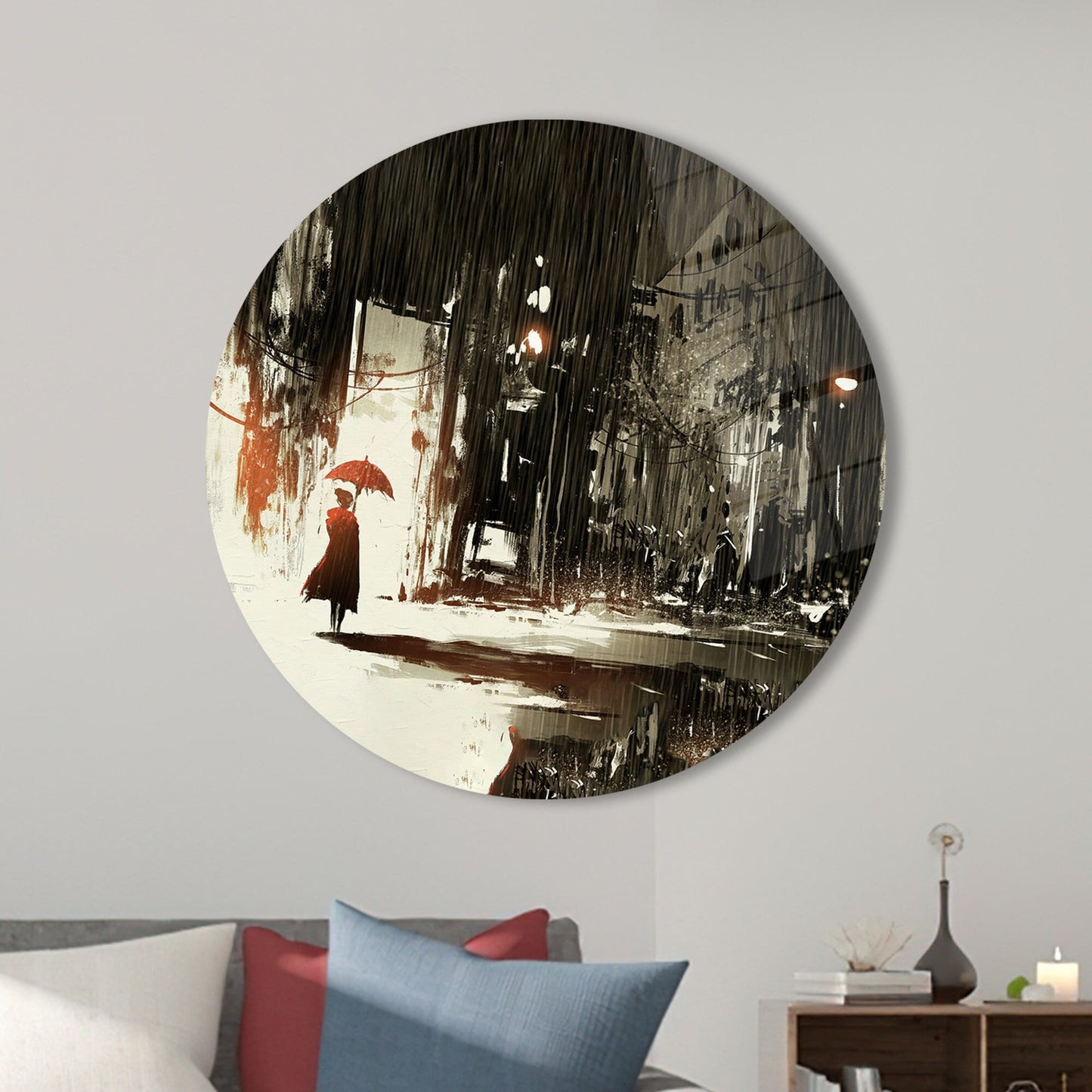 Cityscape Clear Glass Wall Art