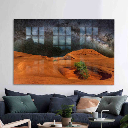 Starry Sky Cosmos Glass Wall Art