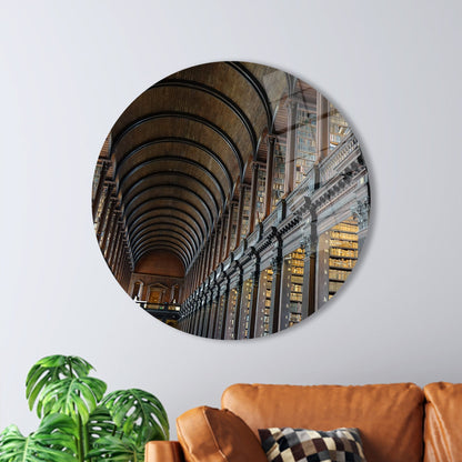 Librarians Library Books Landscape Glass Wall Art
