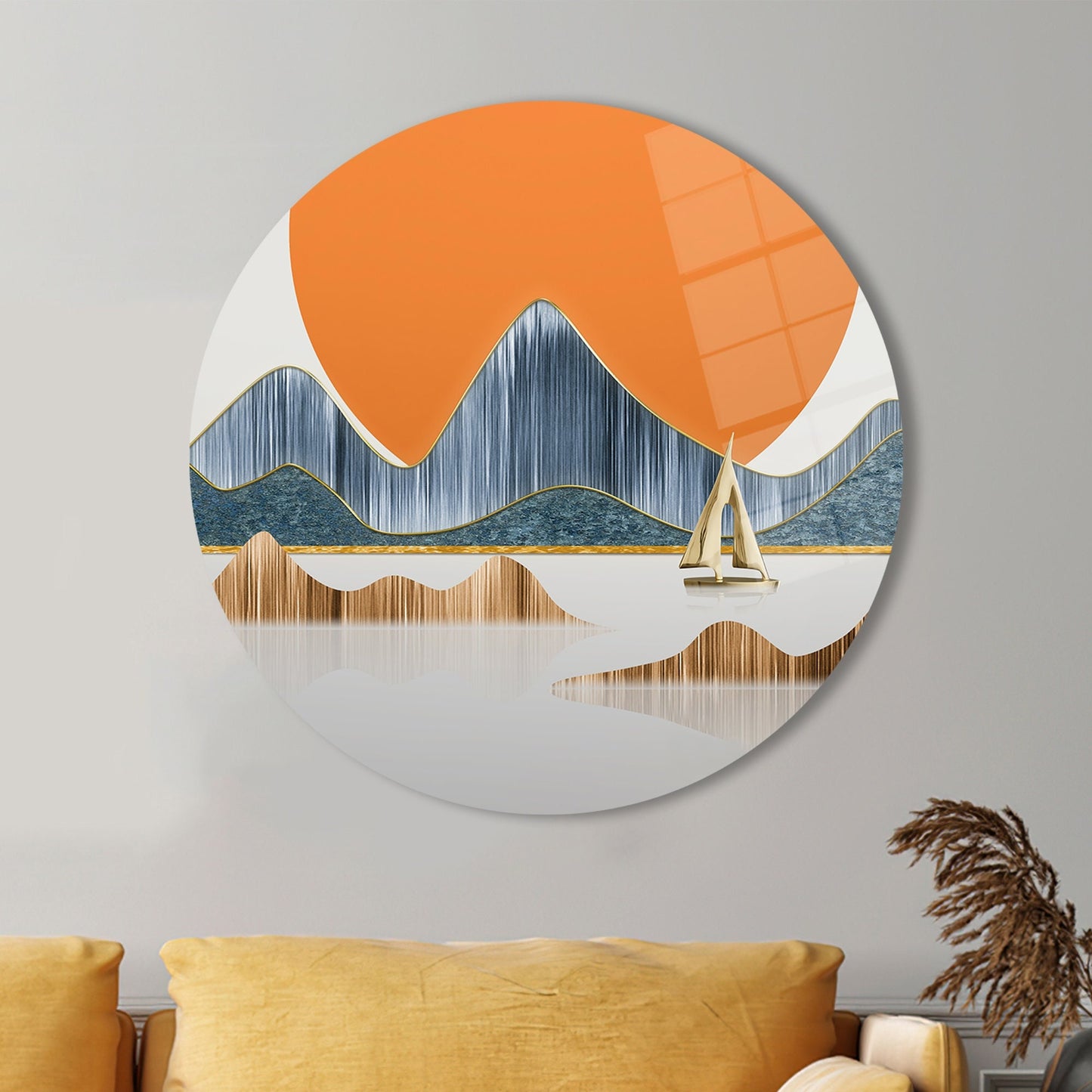 Abstract Landscape Clear Glass Wall Art