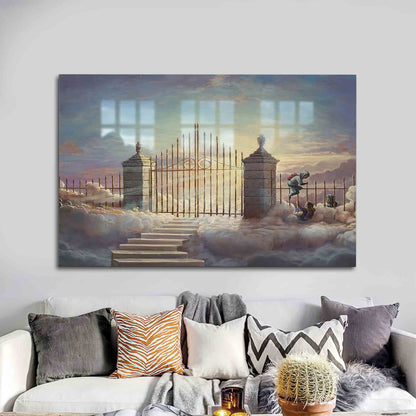 Banksy Pearly Gates Graffiti Glass Wall Art