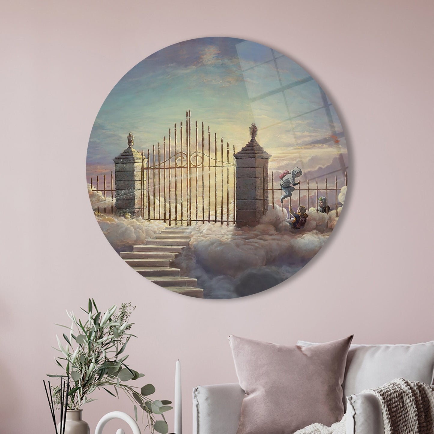 Banksy Pearly Gates Graffiti Glass Wall Art