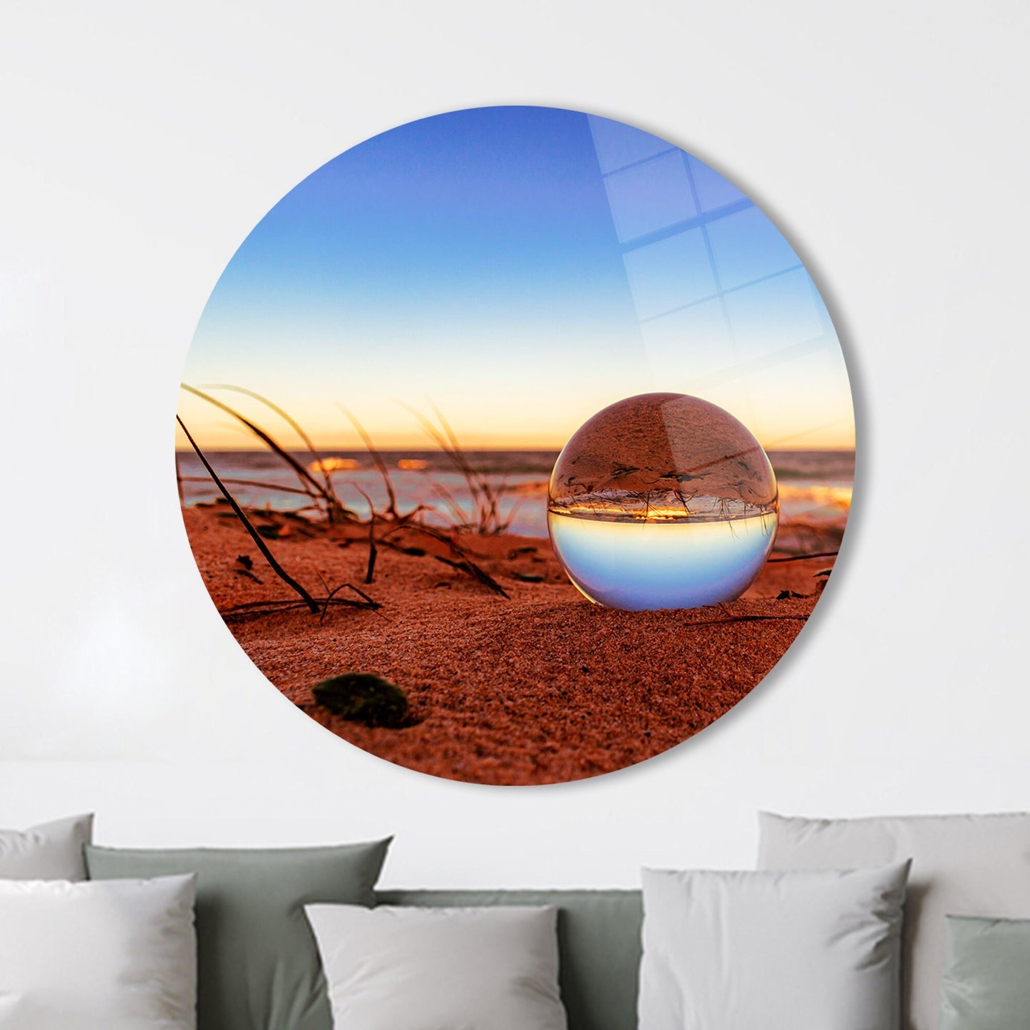 Sphere Reflection Glass Wall Art