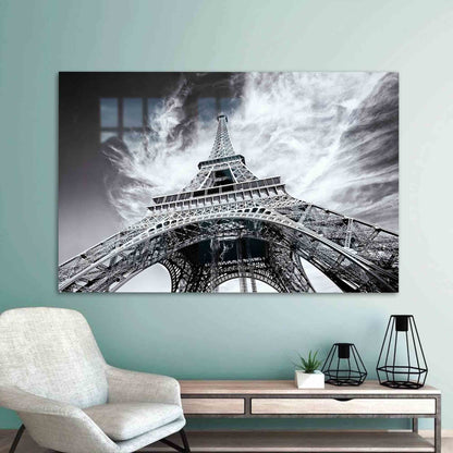 Eiffel Tower Photo Glass Wall Art