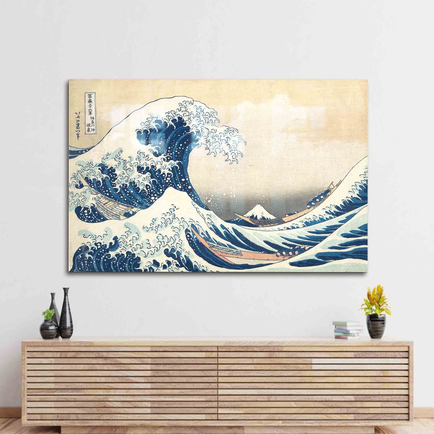 Rough Sea Wave Seascape Glass Wall Art