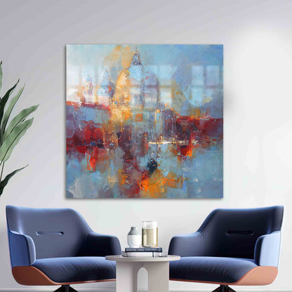 Cityscape Abstract Venice Landscape Glass Wall Art
