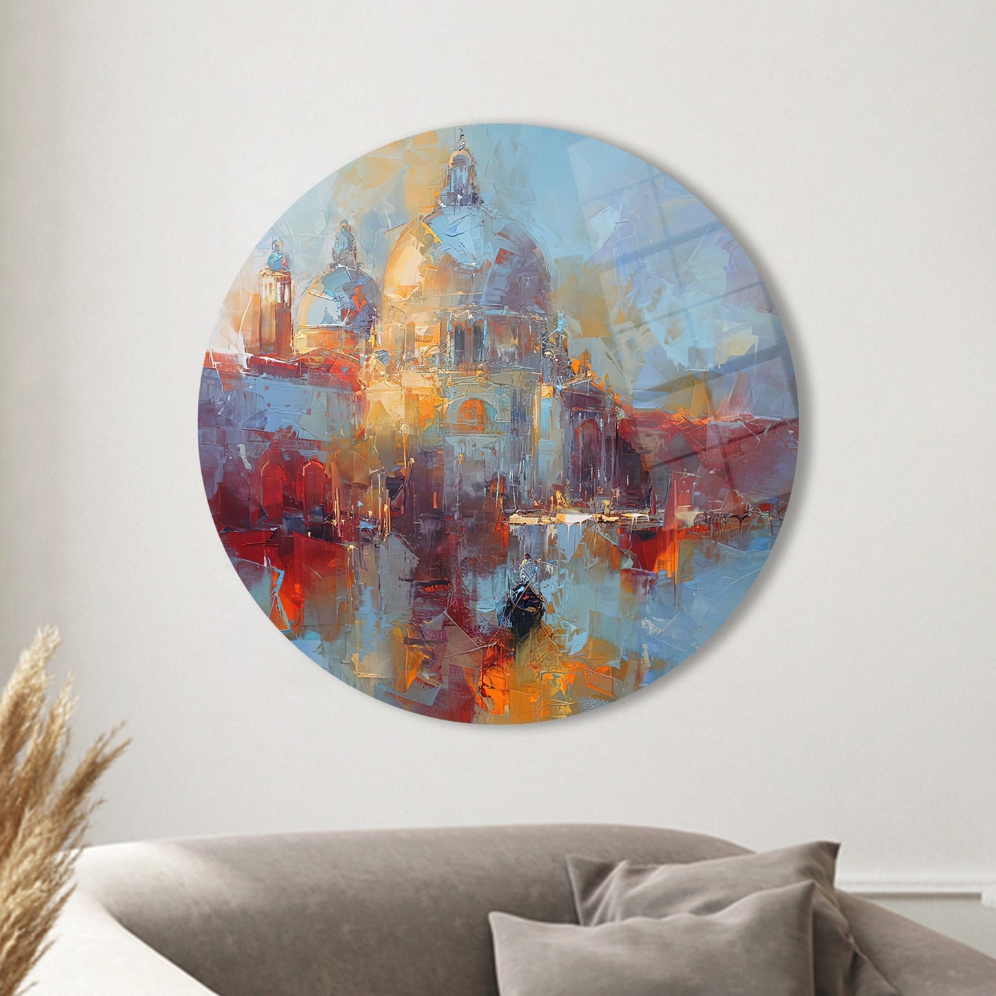 Cityscape Abstract Venice Landscape Glass Wall Art