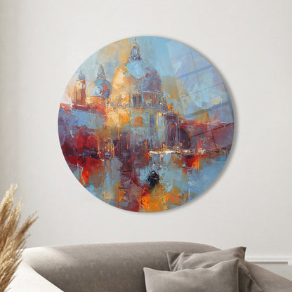Cityscape Abstract Venice Landscape Glass Wall Art
