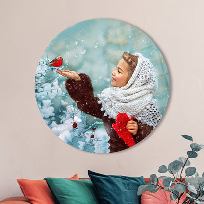 Winter Landscape Glass Wall Art