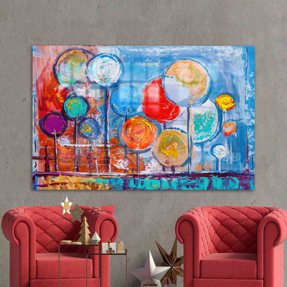 Abstract Glass Wall Art