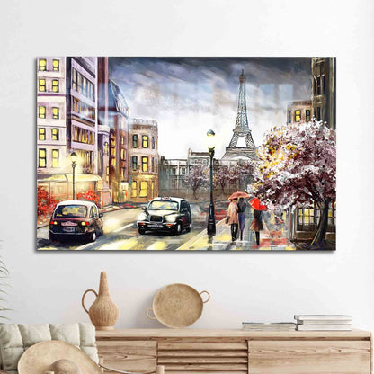 Spring Landscape Homes Glass Wall Art