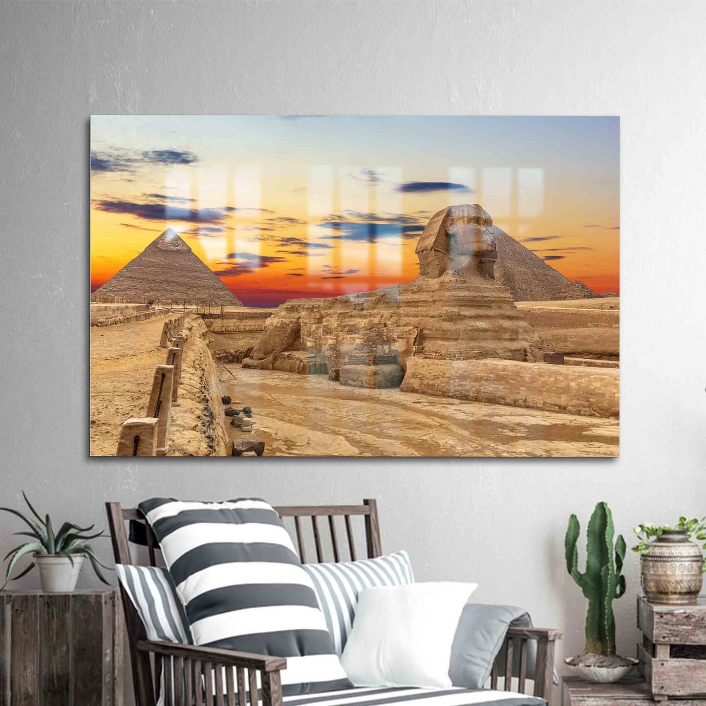 Pyramid Printing Sunset Glass Wall Art