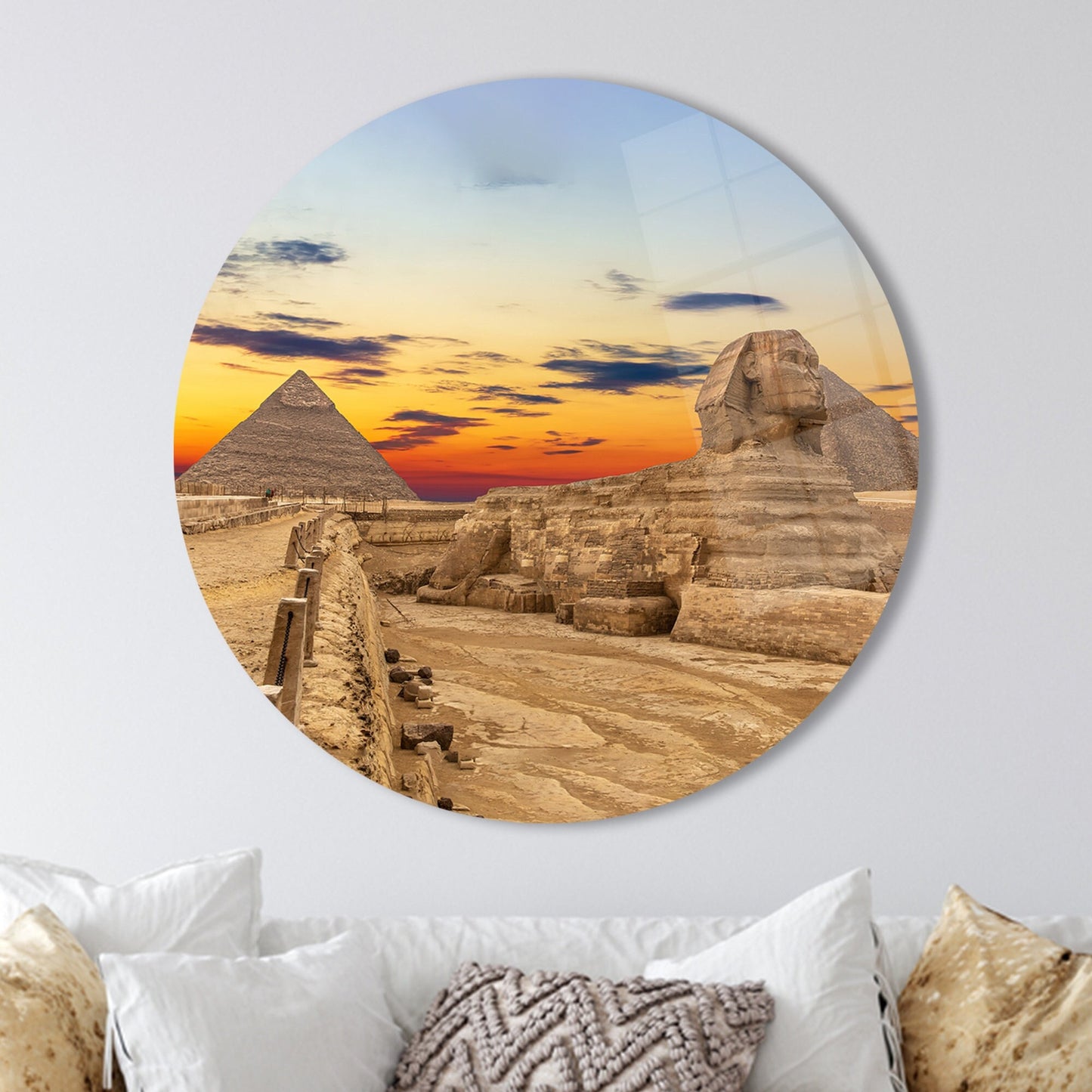 Pyramid Printing Sunset Glass Wall Art