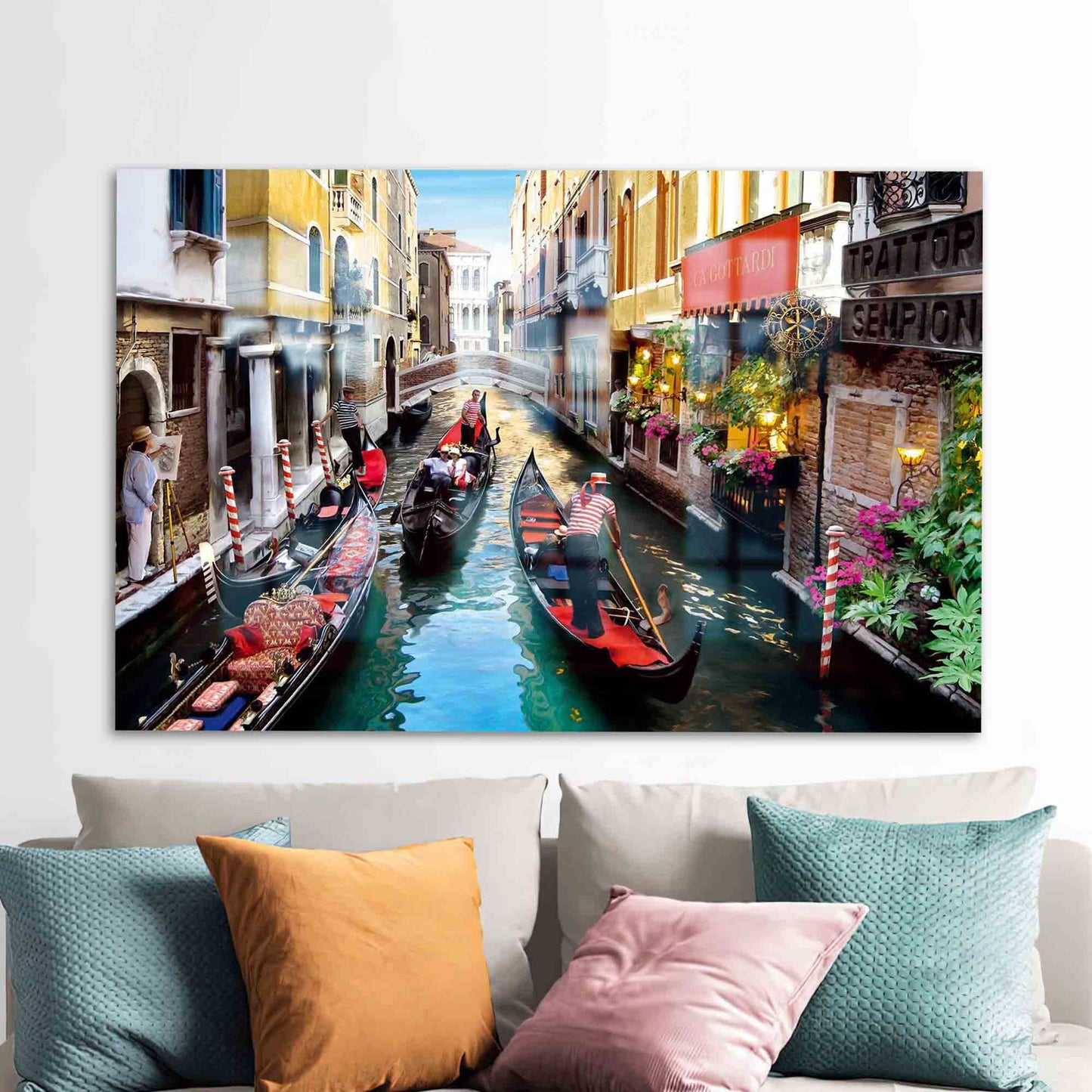 Venice Cityscape Glass Wall Art