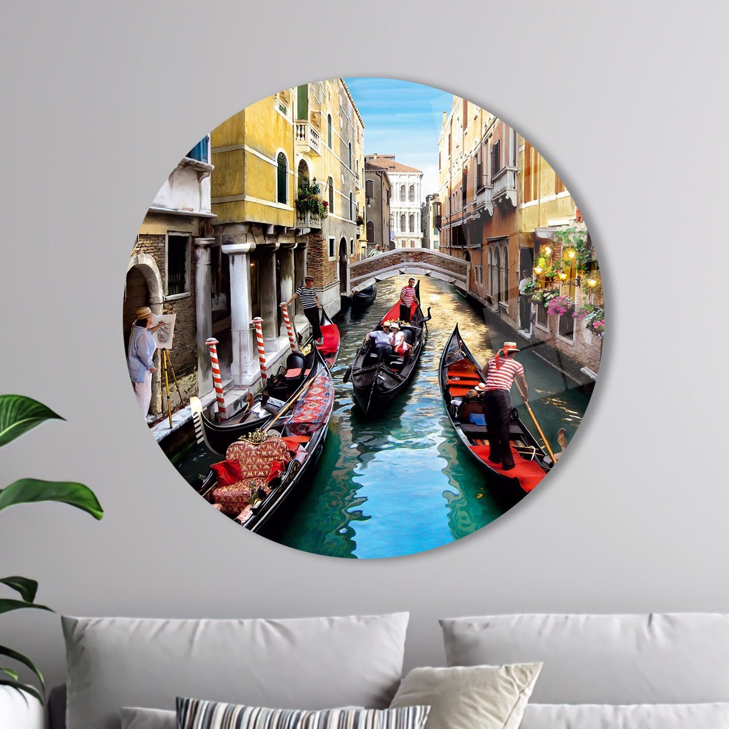 Venice Cityscape Glass Wall Art