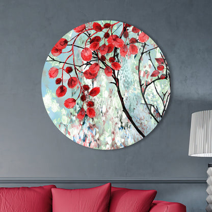 Autumn Landscape Oil Painting Glass Wall Art