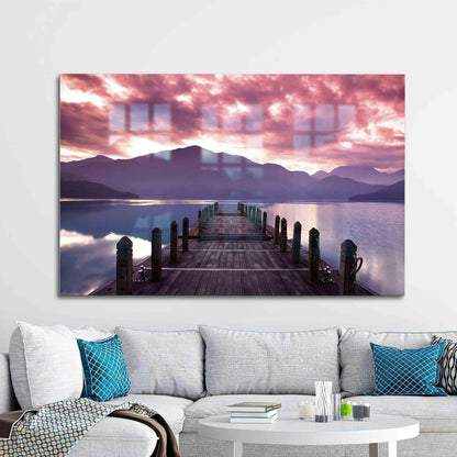 Clouds Ocean Landscape Glass Wall Art