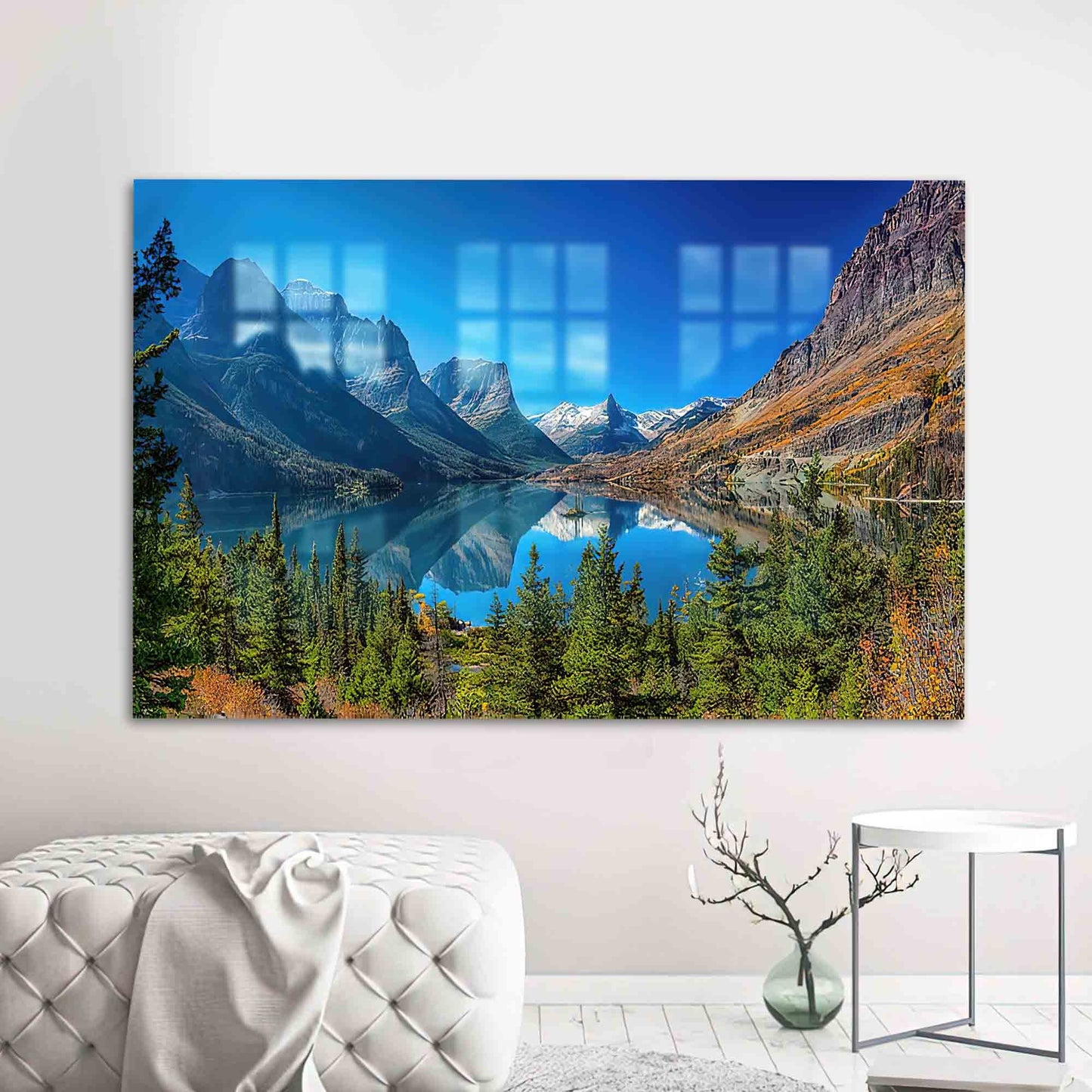 Montana Landscape Saint Mary Glass Wall Art