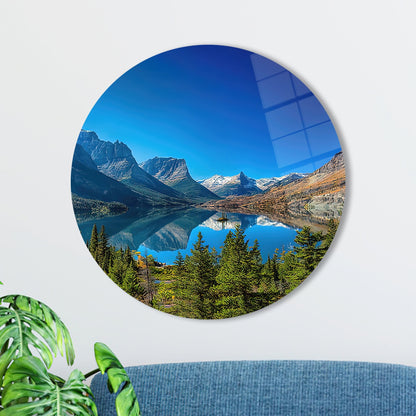 Montana Landscape Saint Mary Glass Wall Art