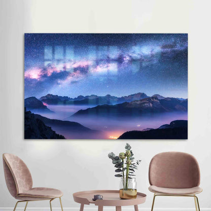 Sky Above Clouds Glass Wall Art
