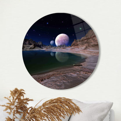 Cosmos Landscape Glass Wall Art