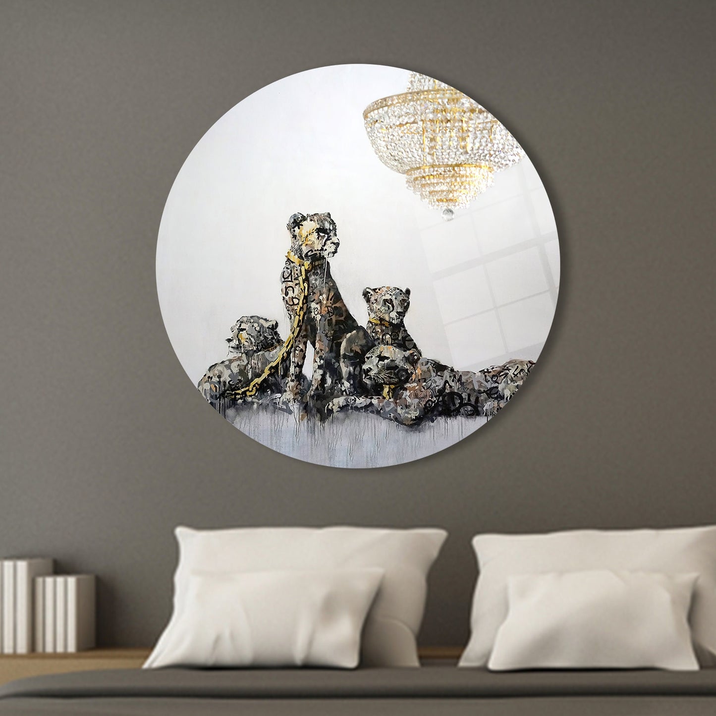 Leopard Glass Wall Art