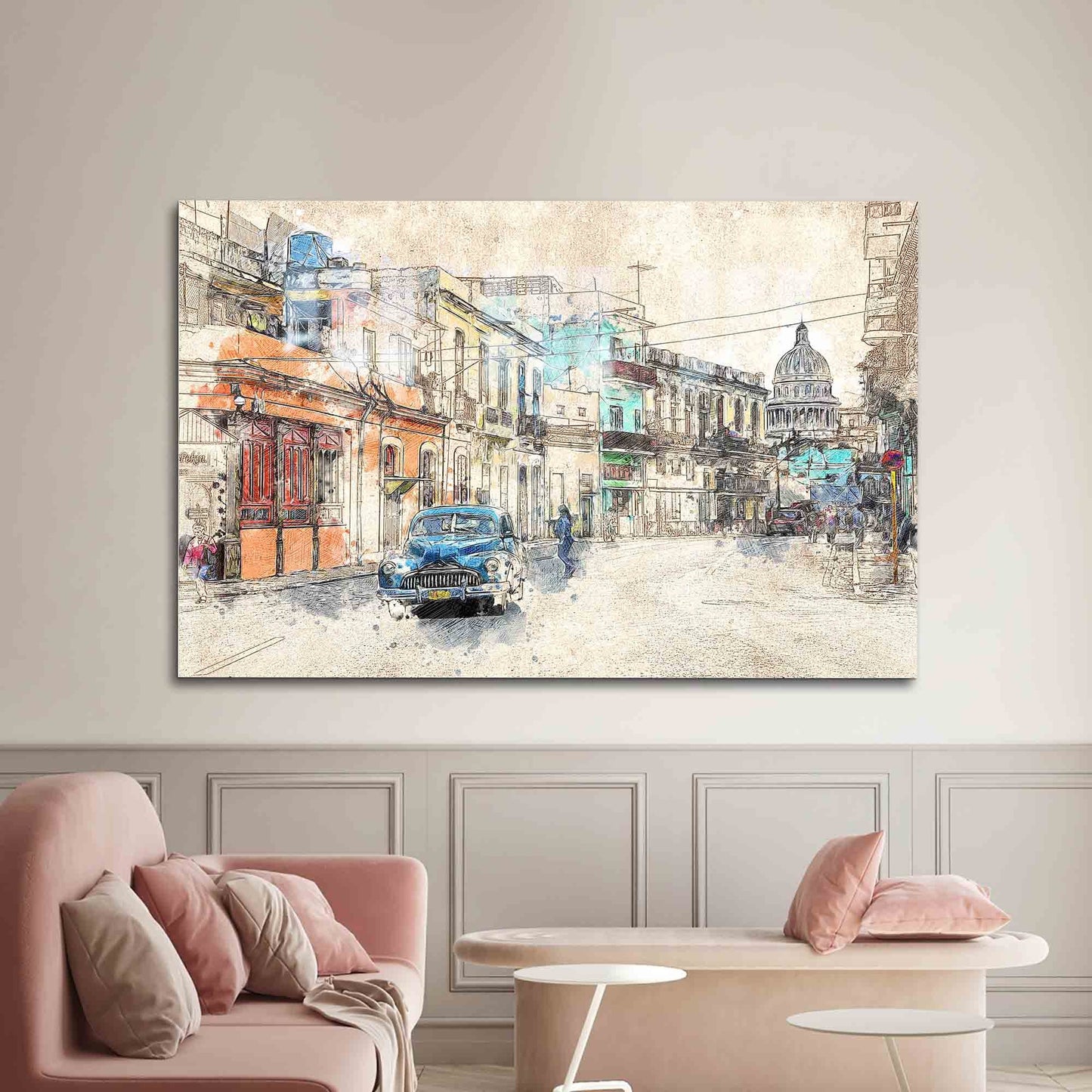 City Landscape Stunning Urban Glass Wall Art