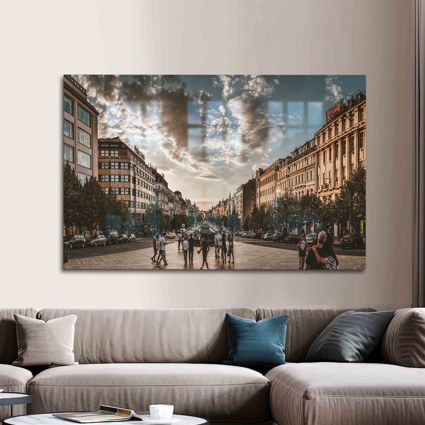Square Landscape Wenceslas Glass Wall Art