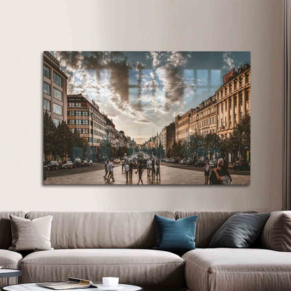 Square Landscape Wenceslas Glass Wall Art