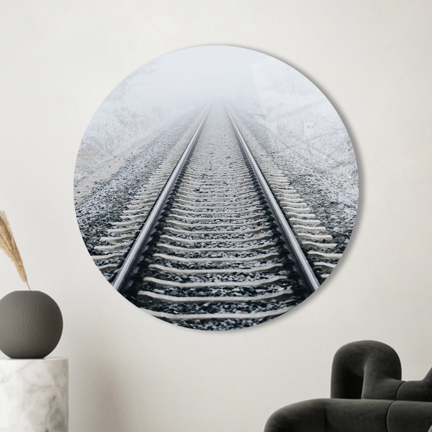 Railway Scenic Landscape Glass Wall Art