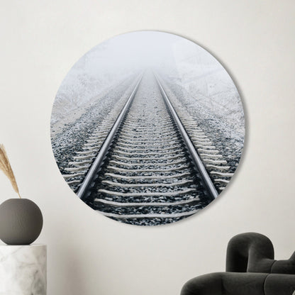 Railway Scenic Landscape Glass Wall Art