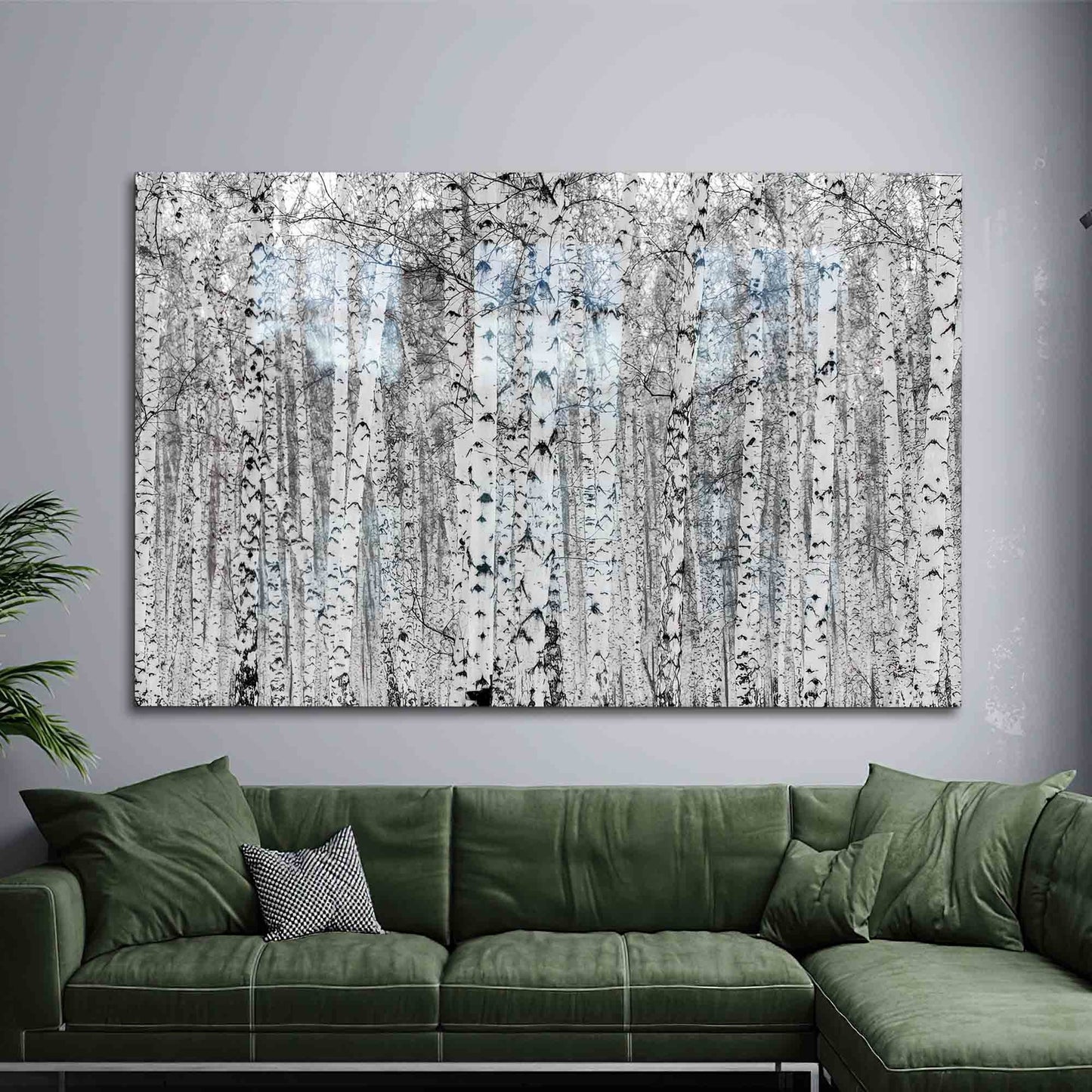 Birch Forest Stunning Glass Wall Art