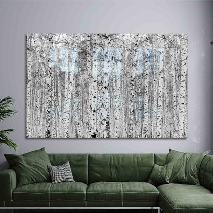 Birch Forest Stunning Glass Wall Art