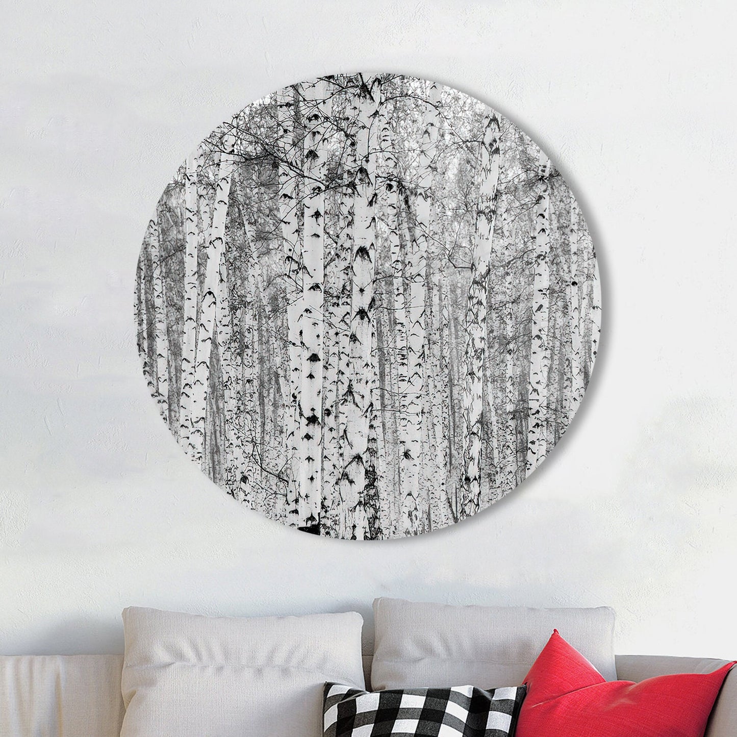 Birch Forest Stunning Glass Wall Art