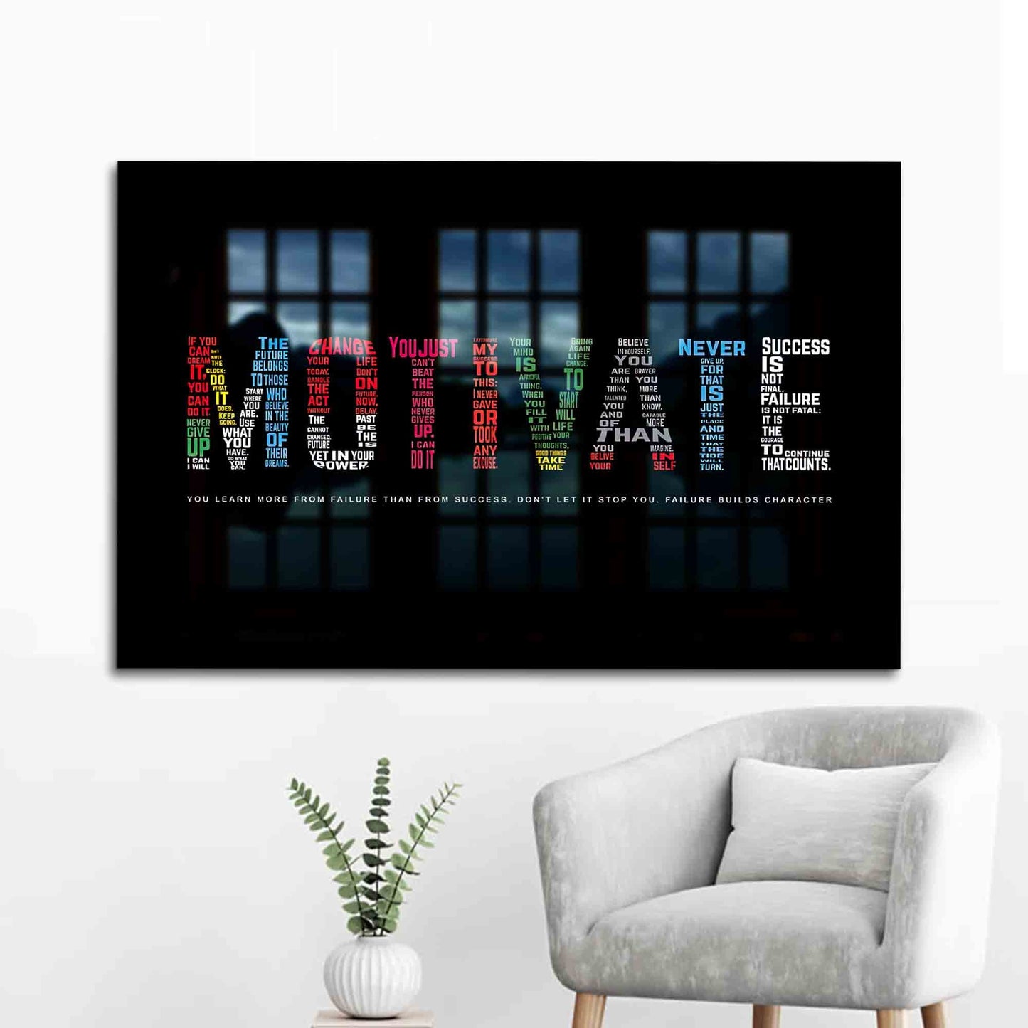 Workplace Clear Glass Wall Art
