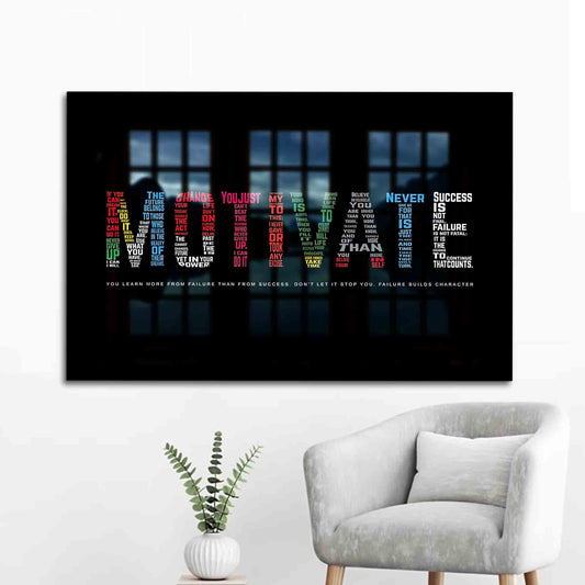 Motivational Glass Wall Art for Workplace - Clear Glass Wall Decoration