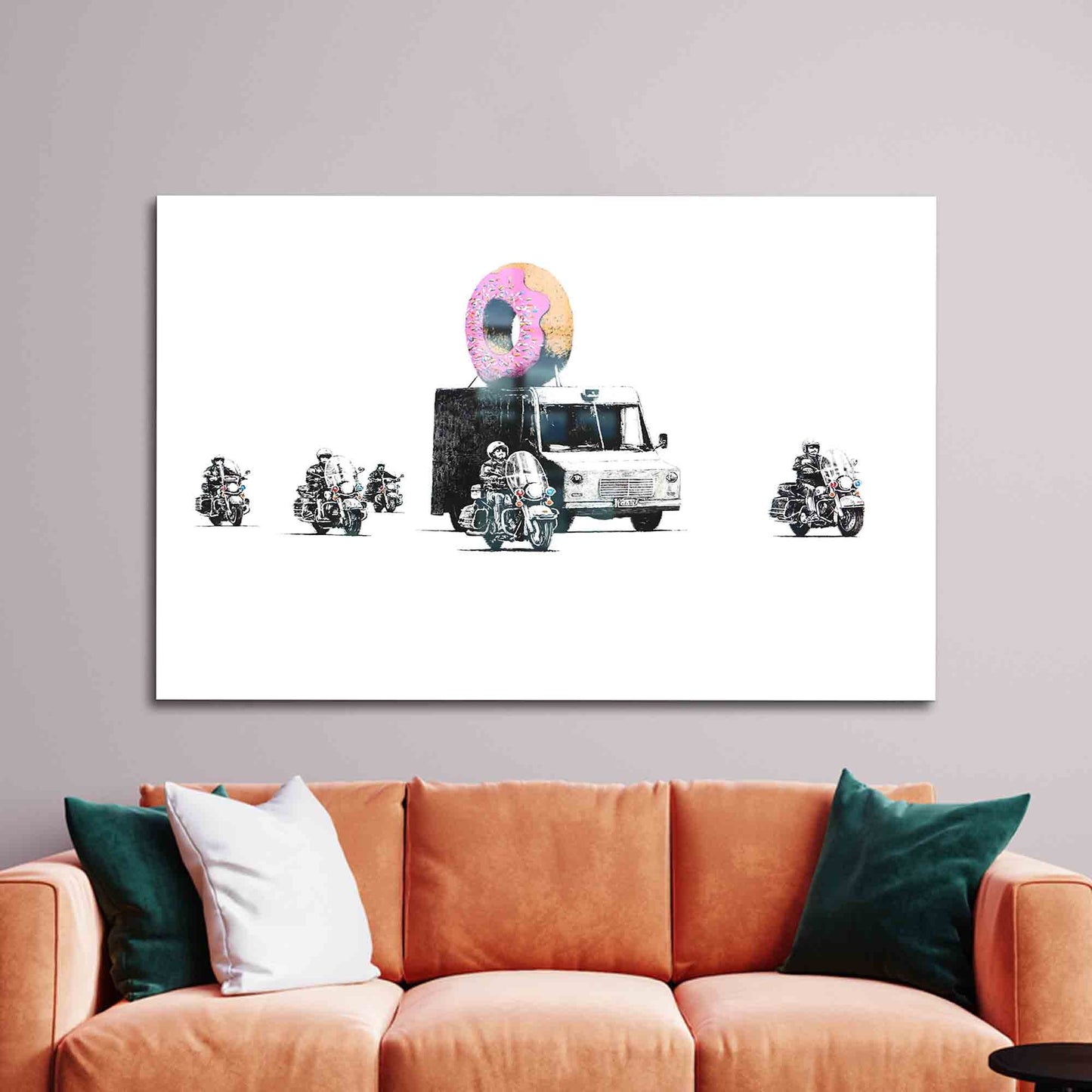 Abstract Glass Wall Art in Tempered Glass - Modern Graffiti Design