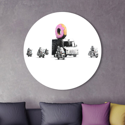 Abstract Glass Wall Art in Tempered Glass - Modern Graffiti Design
